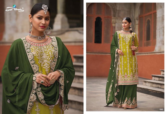 Glory By Your Choice Georgette Wedding Wear Readymade Suits Wholesale Price In Surat
